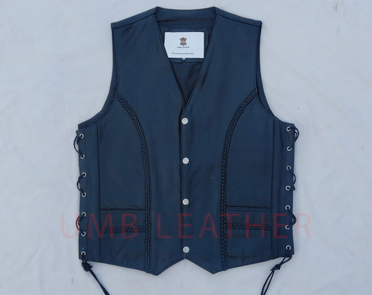 Leather Vest Side Laced