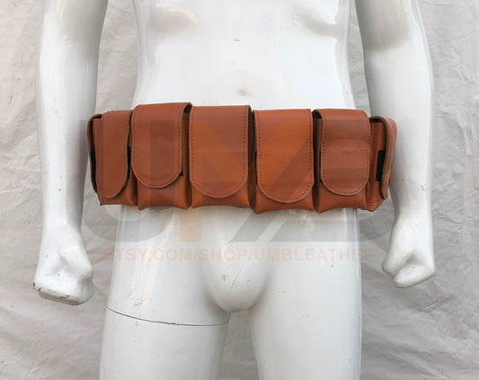 Boba Fett Leather Belt with Pouches