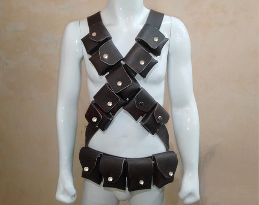 Tusken Rider Leather Belt with Pouches
