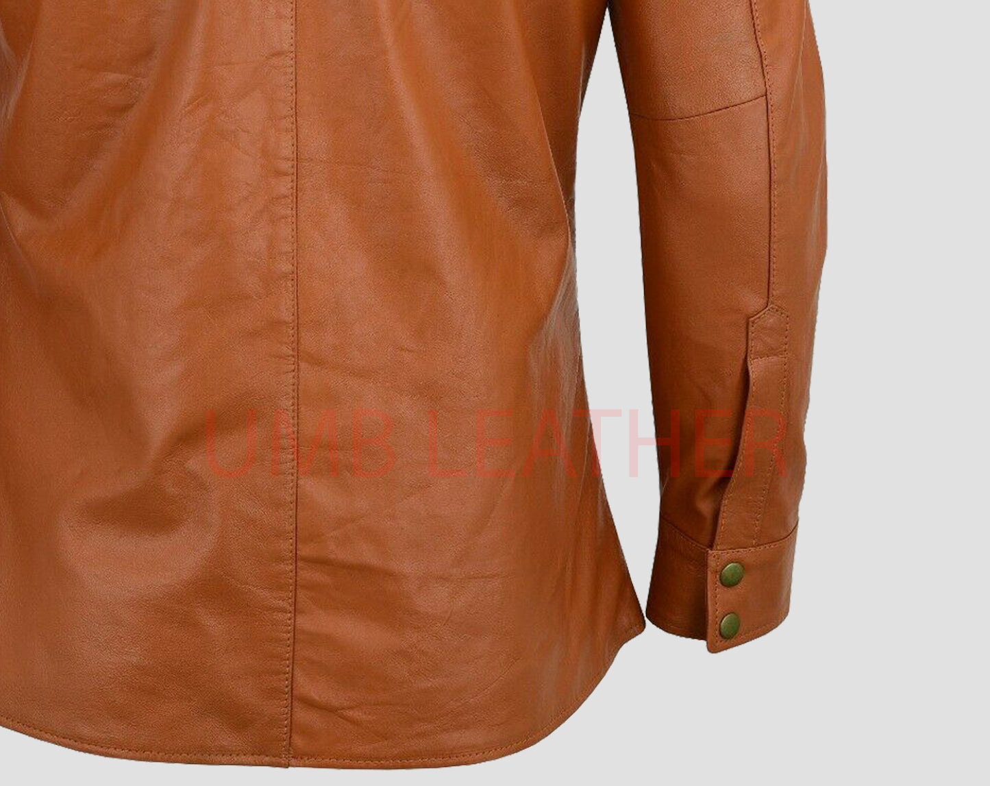 Leather Shirt Jacket Men