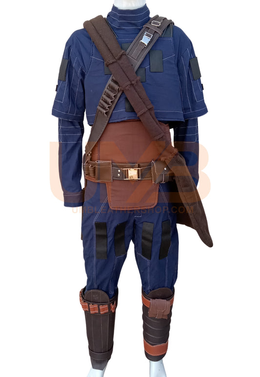 Mandalorian full costume featuring Belt, bag,vest, armor, and accessories