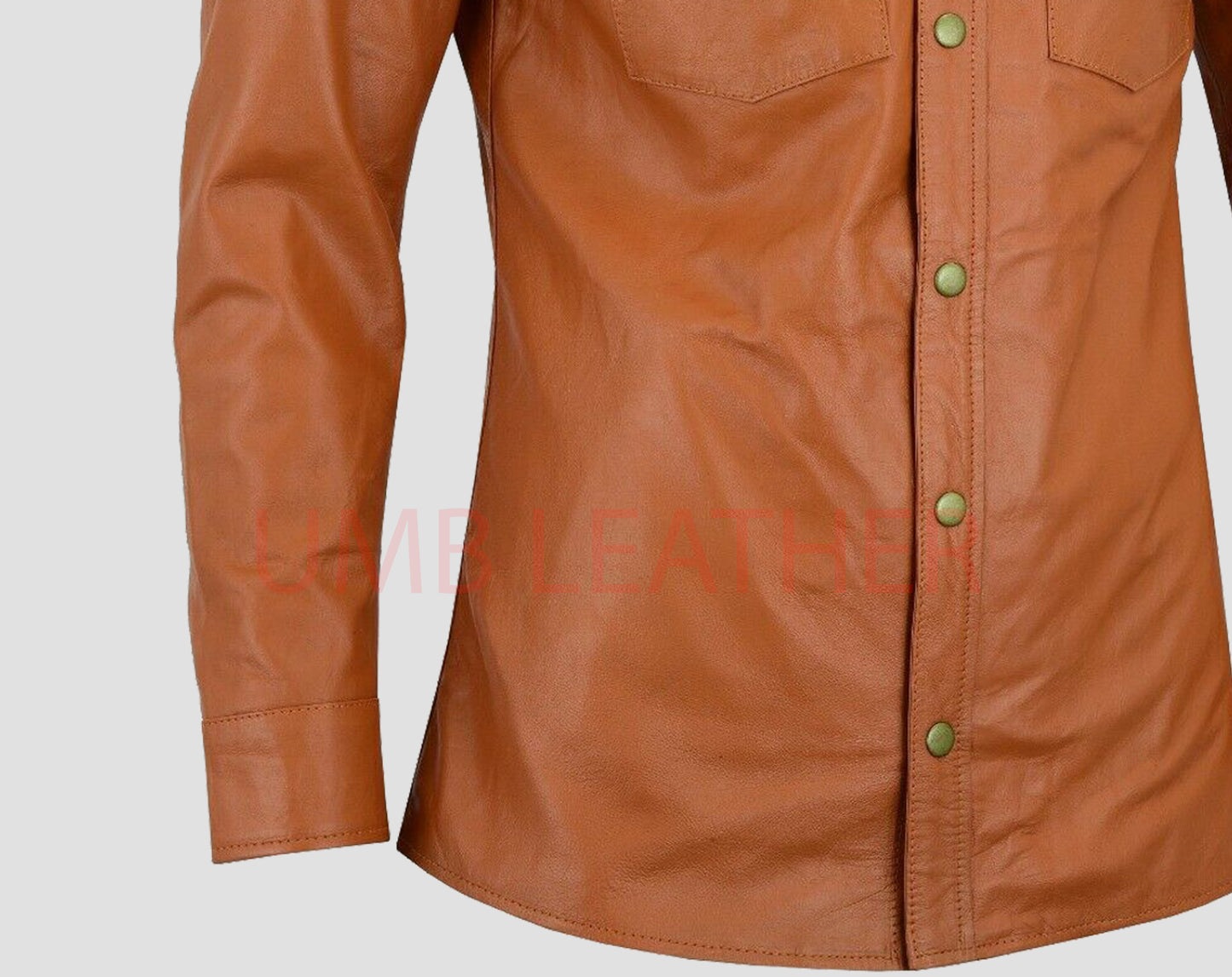 Leather Shirt Jacket Men